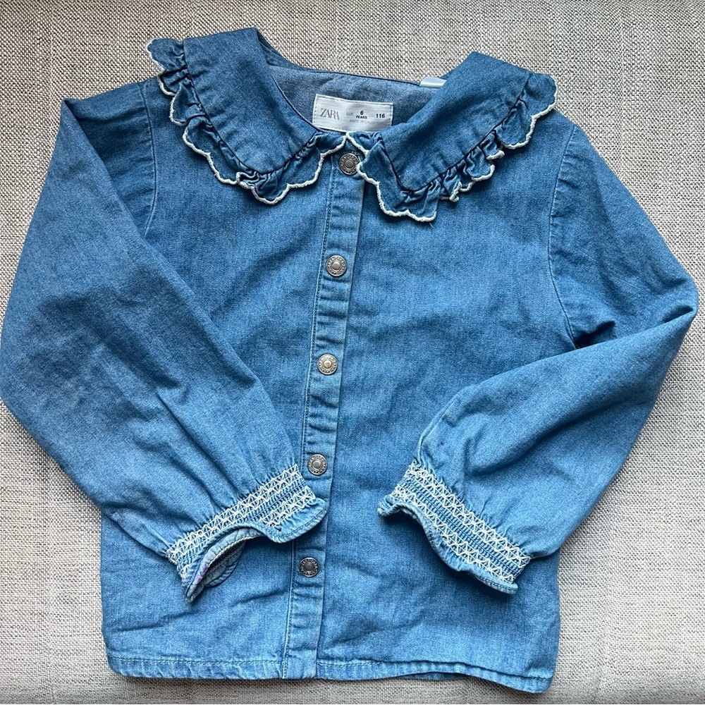 Zara denim shirt with collar